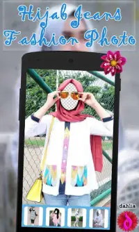 Hijab Jeans Fashion Photo Screen Shot 1