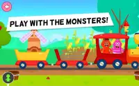 Thị trấn quái vật - Trò chơi xe lửa cho bé Screen Shot 15