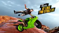 jogo 3D de motocicleta de acrobacias off-road de Screen Shot 0