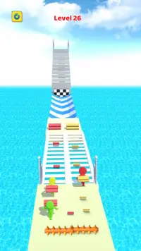 Bridge Ladder Runner: Sandman Stack 3D Race Game Screen Shot 1