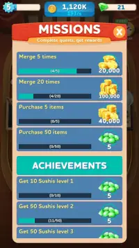 Merge Sushi - Idle Restaurant Screen Shot 4