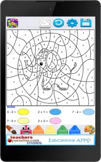 Kids Math Paint by Number Game Screen Shot 6