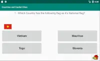 Countries, Capital cities, Continents, Flags Quiz Screen Shot 7