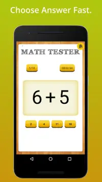 Math Tester FREE Screen Shot 1