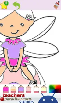 Girls Coloring Little Fairies Screen Shot 2