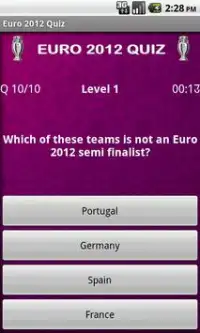 Euro 2012 Quiz Screen Shot 4