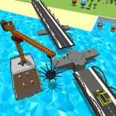 Build River Bridge Sim: Речные строительные игры