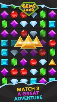 Gems Land-new free match 3 game, connect the dots! Screen Shot 0