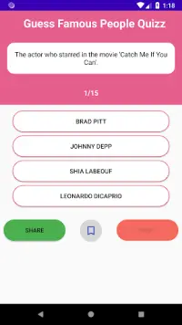 Guess Famous People Quiz Game - Quizzone Screen Shot 2