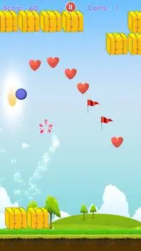 Love Red Ball Candy Jumping Screen Shot 0