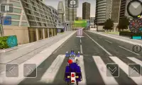 amazing police spider -rundown city bike chase Screen Shot 3