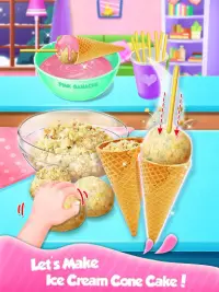 Ice Cream Cone Cake - Sweet Trendy Desserts Screen Shot 1