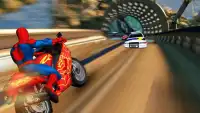 Superhero Spider: Moto Bike racing Screen Shot 2