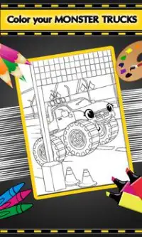 Monster Trucks Coloring Game Screen Shot 0