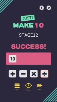 Just make 10 - Simple math games(free) Screen Shot 1