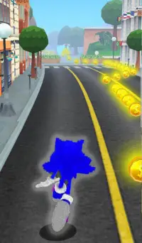 Super Blue Hedgehog Run - Jungle Rush Adventure Screen Shot 2