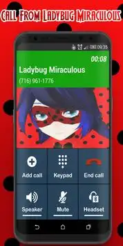 Call From Ladybug Miracul Screen Shot 2