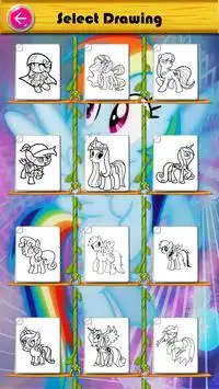 Coloring my little pony mlp rainbow Screen Shot 4