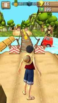 Pirate Luffy Adventure Temple Piece Surfers Run 3D Screen Shot 0