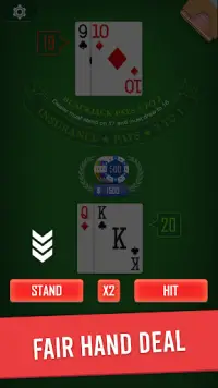 Blackjack 21 card game Screen Shot 2