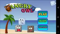 angry owl - knock down Screen Shot 0