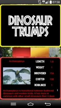 Dinosaur Trumps Screen Shot 1