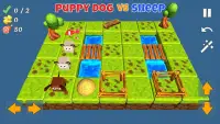 Puppy Dog vs Sheep - Funny Sokoban Game Screen Shot 1