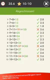 Kopfrechnen (Mathematik) Screen Shot 12