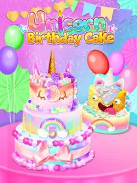 Unicorn Birthday Cake - Happy Birthday Screen Shot 0