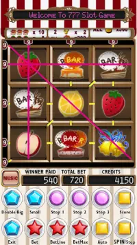 777 Fruit Cake Slot Machine - Cherry Master Screen Shot 1