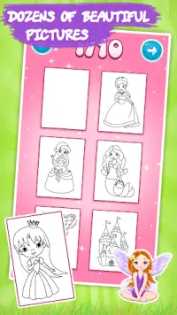 Princess Coloring - Kids Fun Screen Shot 1