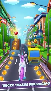 Unicorn Run: Subway Runner Rush Game Screen Shot 1