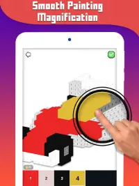 Puzzle Pixal classici fai-da-te: colorazione a blo Screen Shot 8