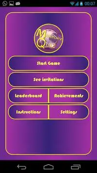 Millionaire Quiz Screen Shot 2