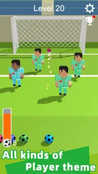 स्ट्रेट स्ट्राइक - 3 डी फुटबॉल शॉट गेम Screen Shot 6