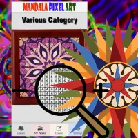 Mandala Pixel Art Coloring By Number Screen Shot 6