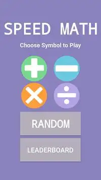 Speed Math - One Minute Math Quiz Screen Shot 0
