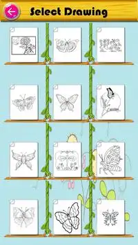 coloring butterfly animals in the garden Screen Shot 1