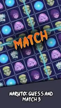 Naruto&Match 3. Anime Quiz Screen Shot 0