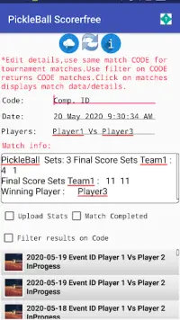 PickleBall Match Stats, Scorer Free Screen Shot 5