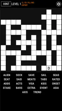 Classic Crossword Fill-Ins Screen Shot 0
