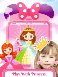 Pink Little Talking Princess Baby Phone Kids Game Screen Shot 5