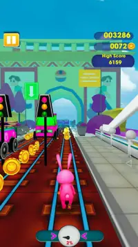 Rabbit Train Dash 3D Screen Shot 1