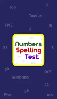 Numbers spelling test Screen Shot 0