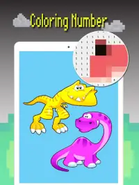 Цветное изображение динозавров: Dino Coloring Screen Shot 8