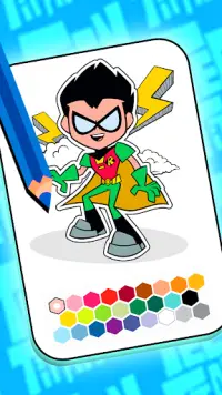 Teen Titans coloring cartoon Screen Shot 3