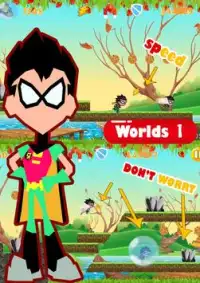 robin go to get pizza - adventure titans go Screen Shot 1