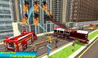 Heavy Ladder Fire Truck City Rescue 2019 Screen Shot 13