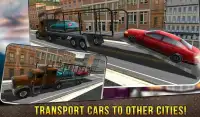 Truk Sopir Mobil Transporter 3D: Besar Truk Parkir Screen Shot 10