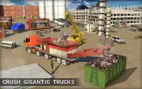 Dump Truck Crusher Junkyard - Monster Crane Driver Screen Shot 7